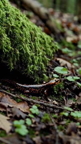 spotted salamander in forest