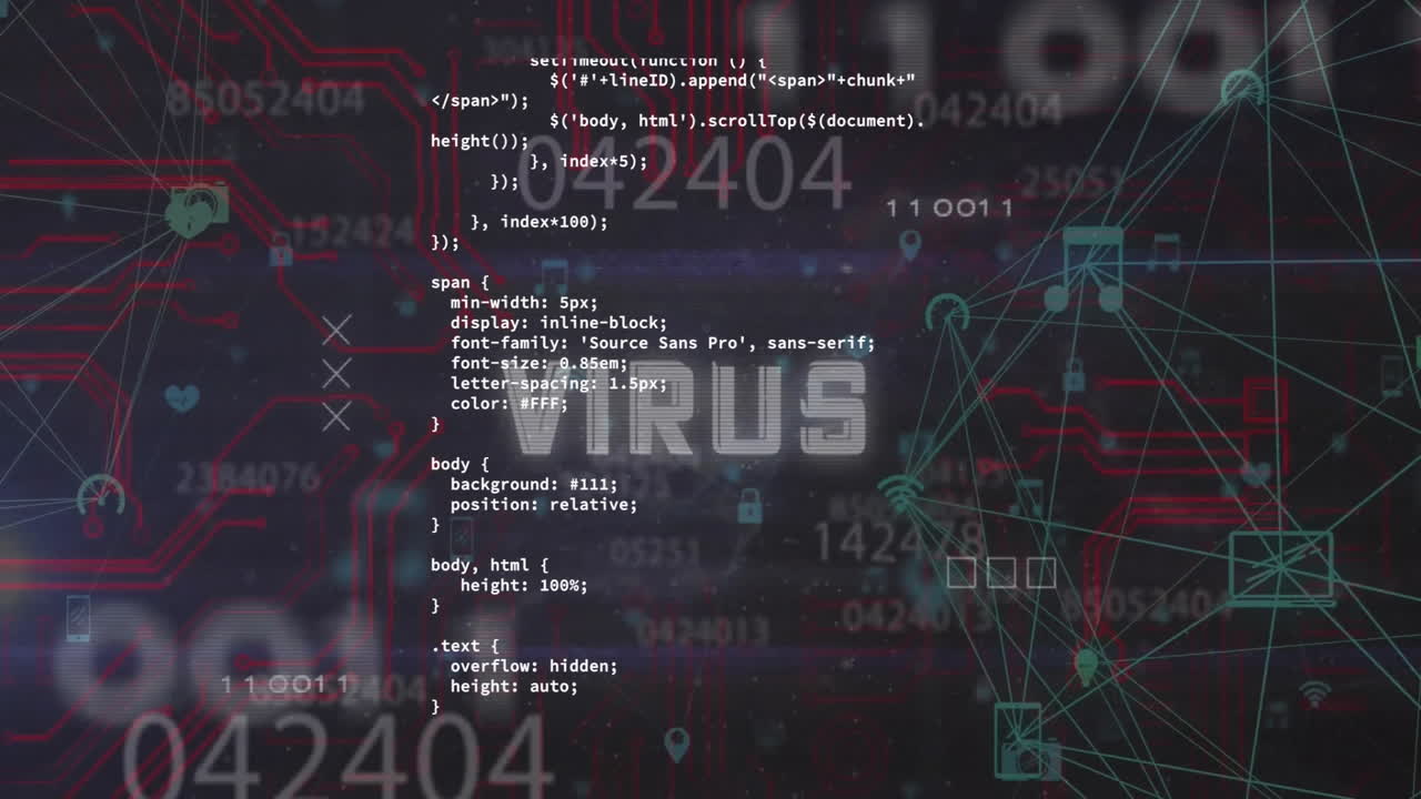 animación del procesamiento de datos digitales sobre estadísticas en fondo oscuro