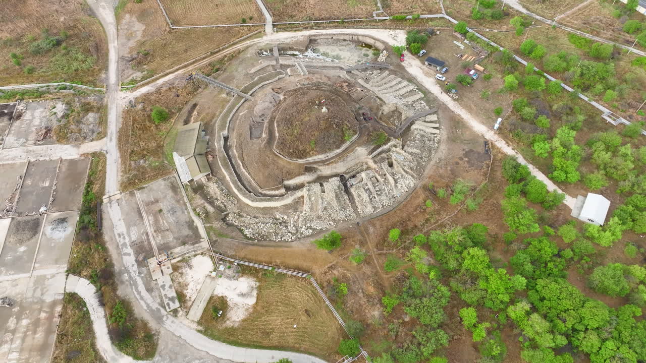 Salt Production Site And A Prehistoric Urban Center. Provadia-Solnitsata In Provadia, Bulgaria. Aerila Topdown Shot