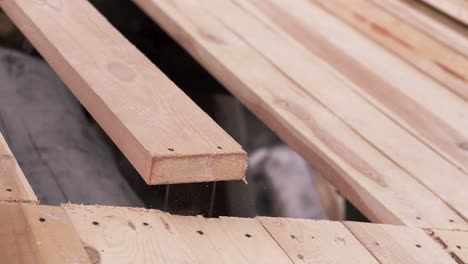 wooden pallet with planks and nails