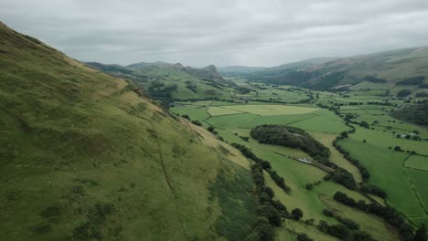 4k aerial drone footage flyover english country landscape hills summer