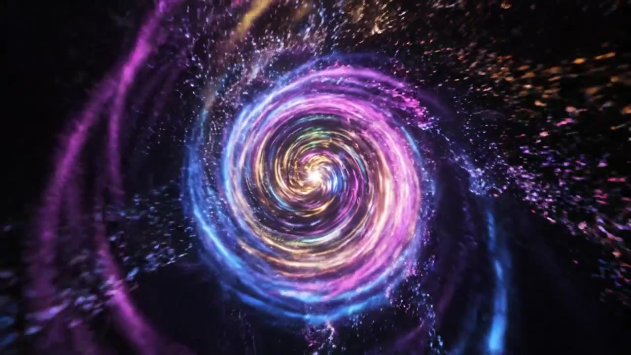 A Stunning Cosmic Journey Through a Colorful Spiral of Stars and Galaxies, Showcasing a Beautiful Vortex of Light in the Depths of Space