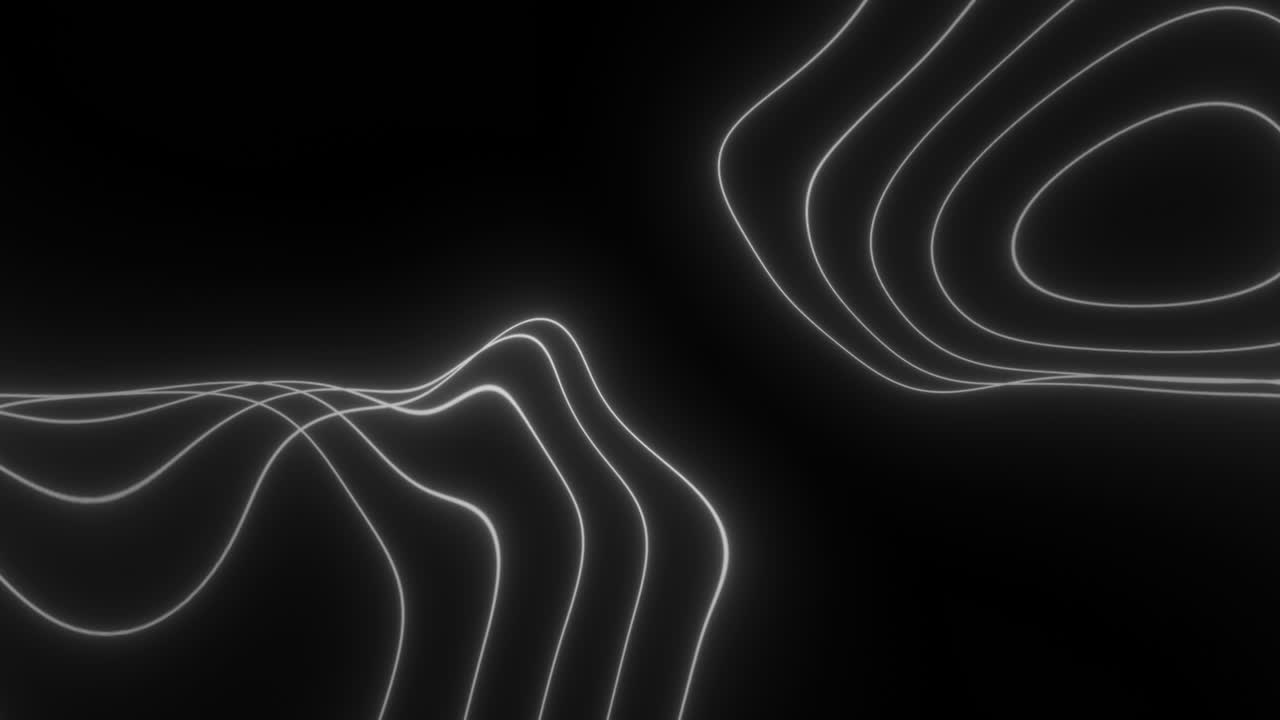 Abstract Lines and Shapes on Black Background