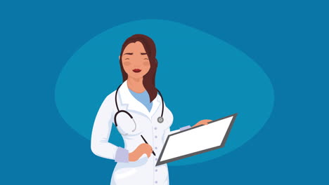 beauty female doctor character animation
