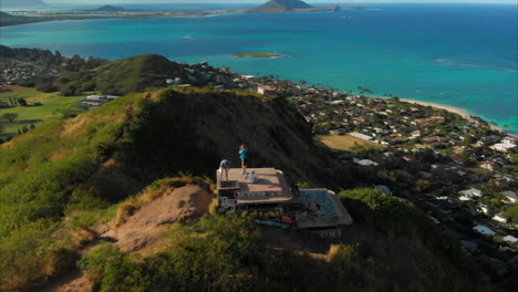 Luftaufnahme-Von-Bunkern-Auf-Pillbox-wanderung-In-Hawaii