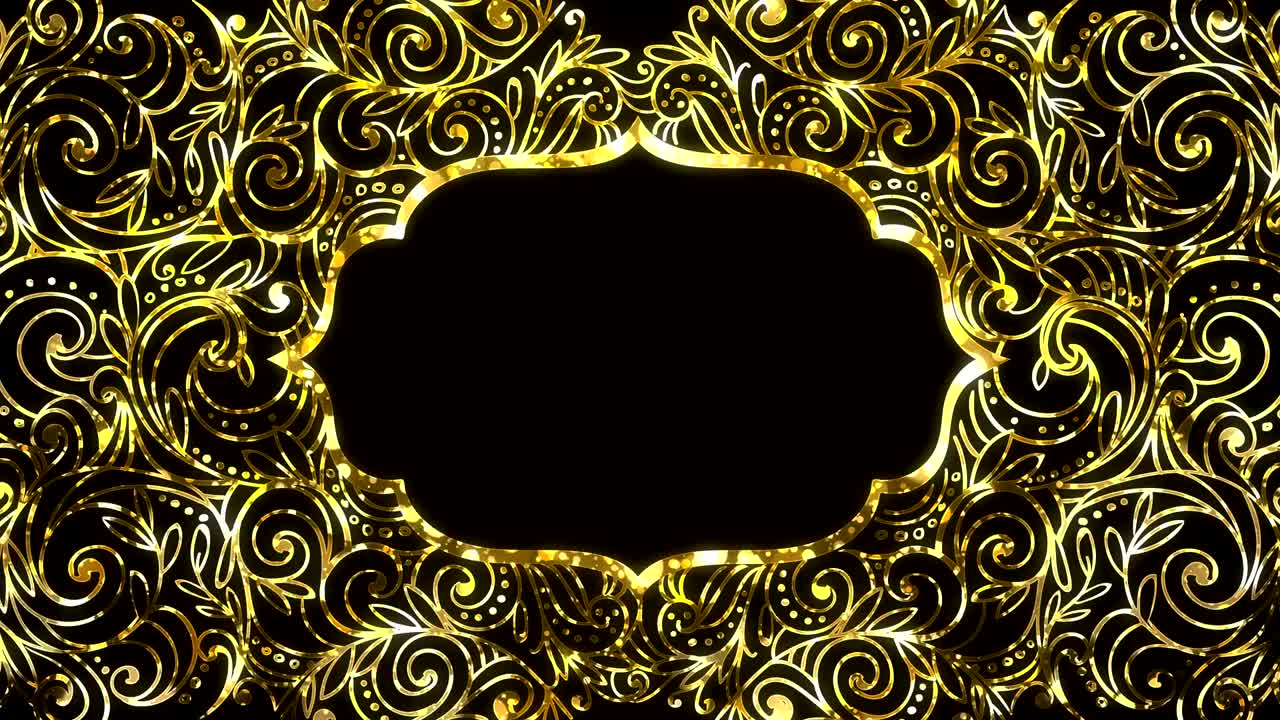 금 라마단 카림 프레임 배경은 텍스트를위한 공간으로 루프됩니다.