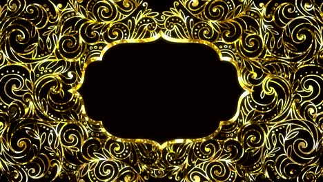 marco de oro ramadan kareem fondo en bucle con espacio para su texto