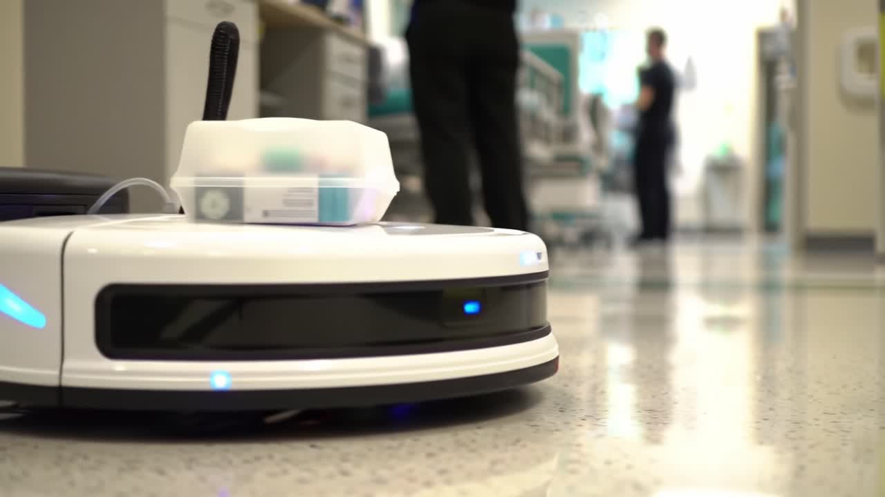 Innovative Robot Assisting Healthcare Professionals in a Busy Hospital Environment to Improve Patient Care and Streamline Tasks Effectively