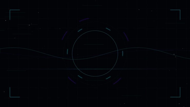 Abstract Digital HUD Interface with Pulsing Circular Elements