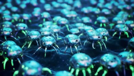 futuristic microbe swarm