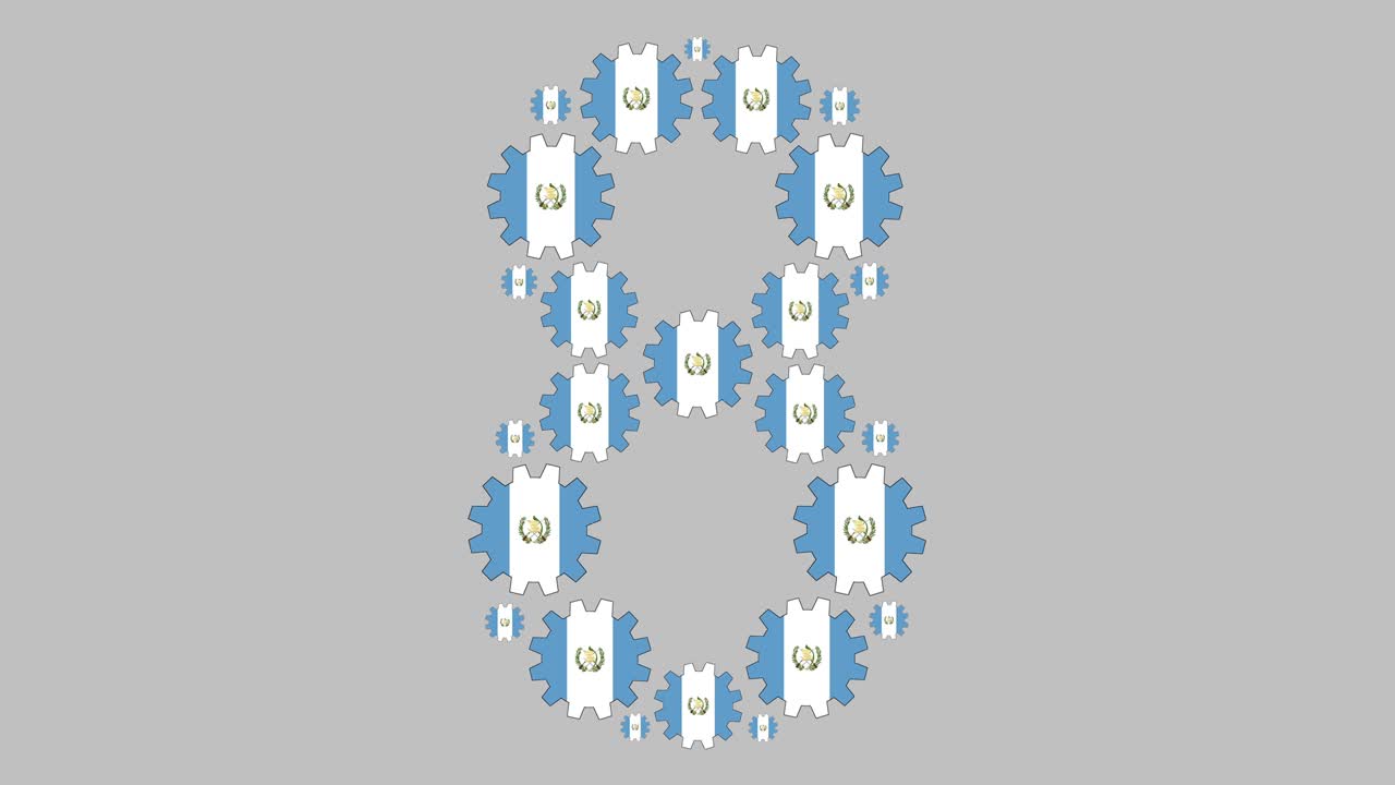 número ocho guatemalteco