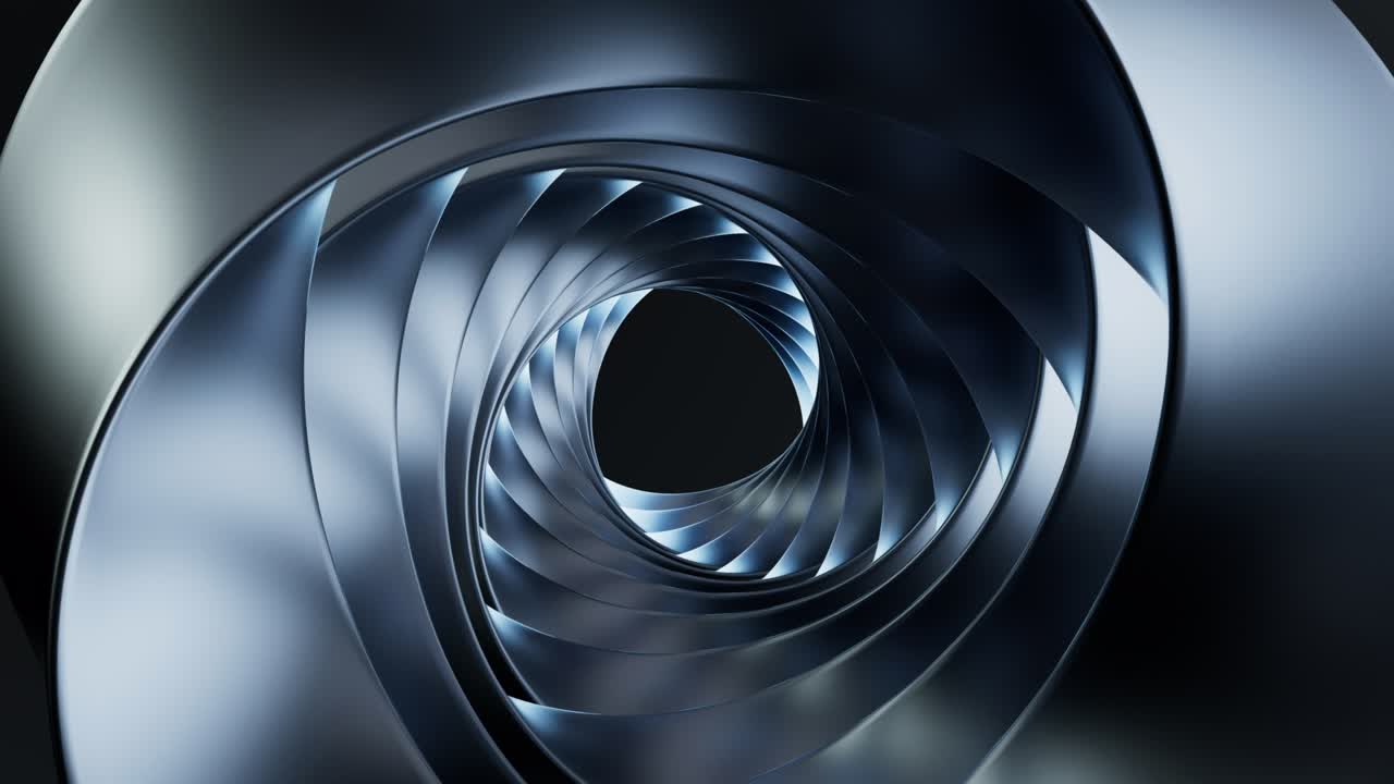 Dark metal Mobius Strip, 3d rendering.