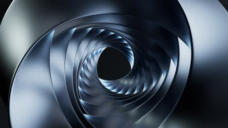 dark metal mobius strip, 3d rendering.