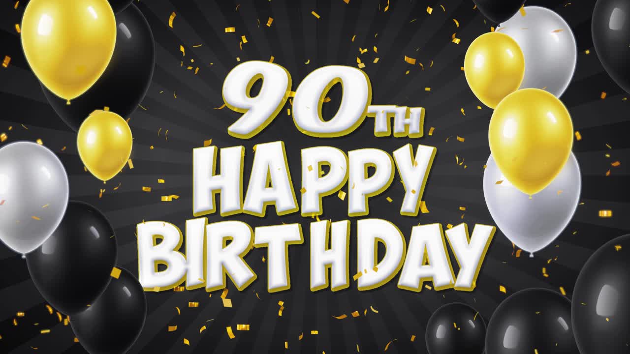 90th Happy Birthday Graphic Design