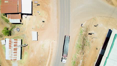 rural village town of kenya with kilimanjaro in the background