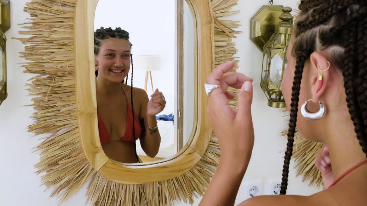 Woman in the bathroom