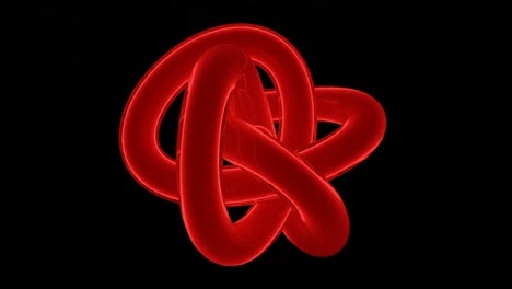 red glowing intertwined knot