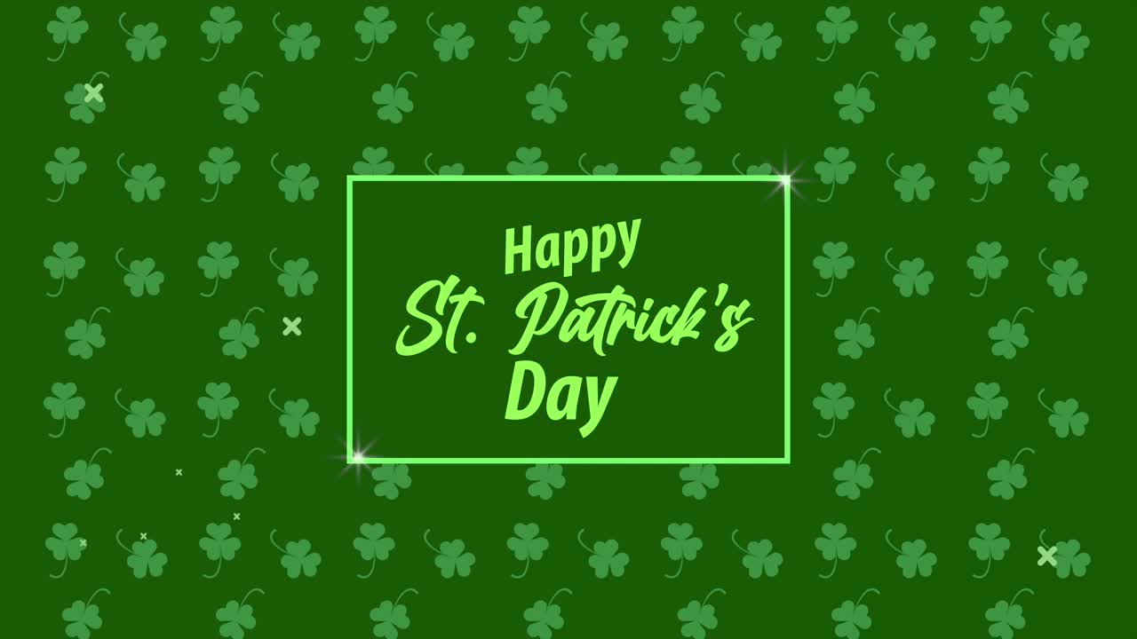 세인트 패트릭스 데이 축하 클로버 패턴으로 글자