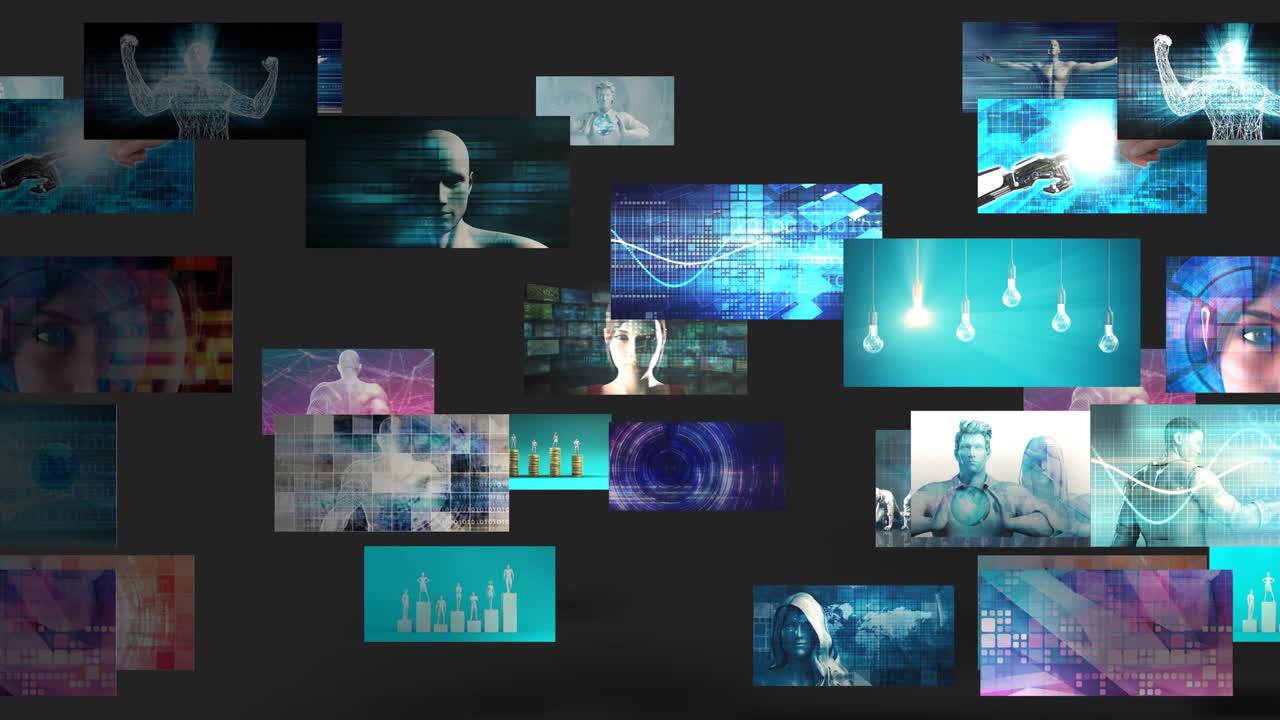 Digital Marketing Background with Online Data Traffic Looping