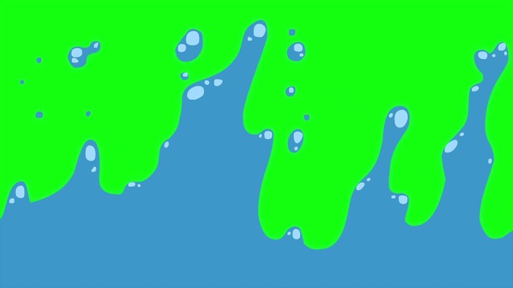 Water Transition Element Hand Drawn on a Green Screen. 4K Quality