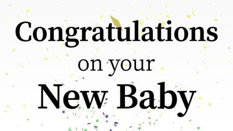 congratulations on your new baby message text animation motion graphics