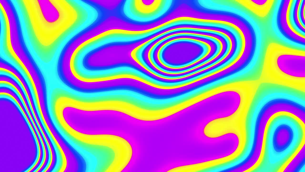 animación de ondulaciones abstractas coloridas y vibrantes