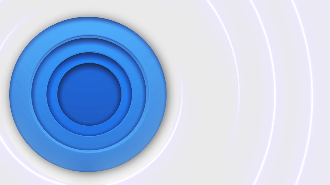 Abstract Blue Circles on White Background