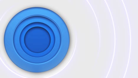 abstract blue circles on white background