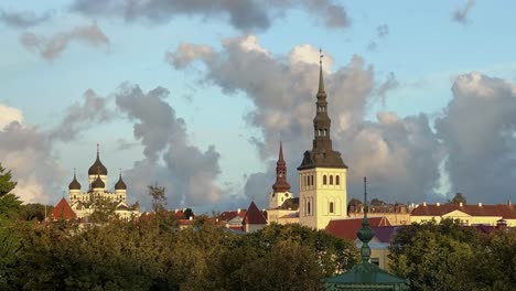 timelapse view to tallinn old town, st