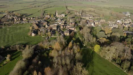 Ashley-Reino-Unido-Aldea-Northamptonshire-Paisaje-Aéreo-De-Otoño-Paisaje