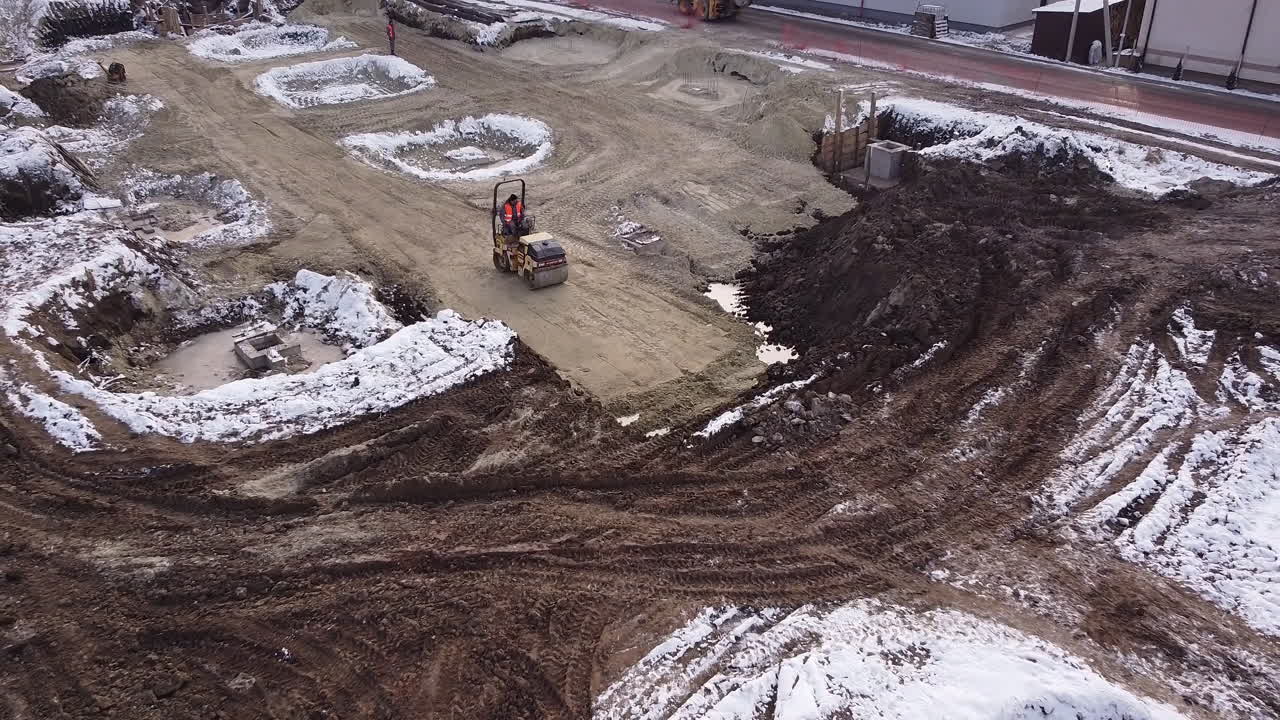 Construction Site in Winter