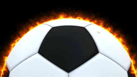 realistic soccer ball with illumiantion on black, element for design, 3d rendering