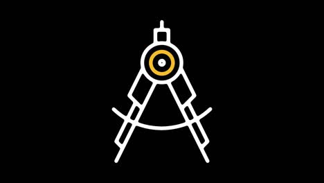 animación del icono de la línea de trabajos de ingeniería con alfa