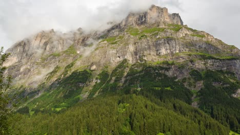 Timelapse-of-a-rainbow-at-pfingstegg-cable-car-in-Grindelwald-in-Swiss-Alps