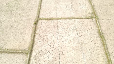 aerial view of parched farmlands as harsh drought continues