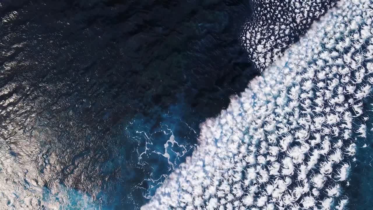 Aerial video captures the dynamic movement of ocean waves