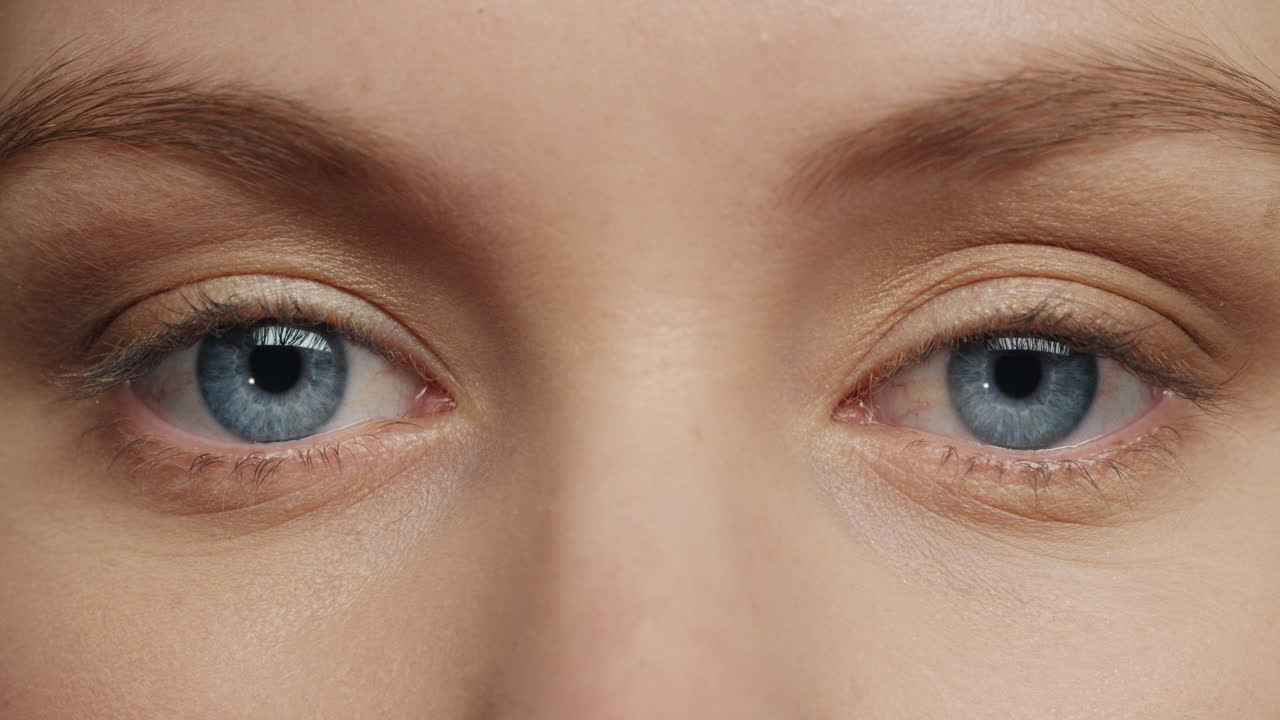 가까이서 아름다운 눈이  ⁇ 박이는 자연스러운 아름다움 건강한 시력 매크로