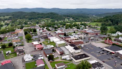 high aerial push in over mountain city tennessee