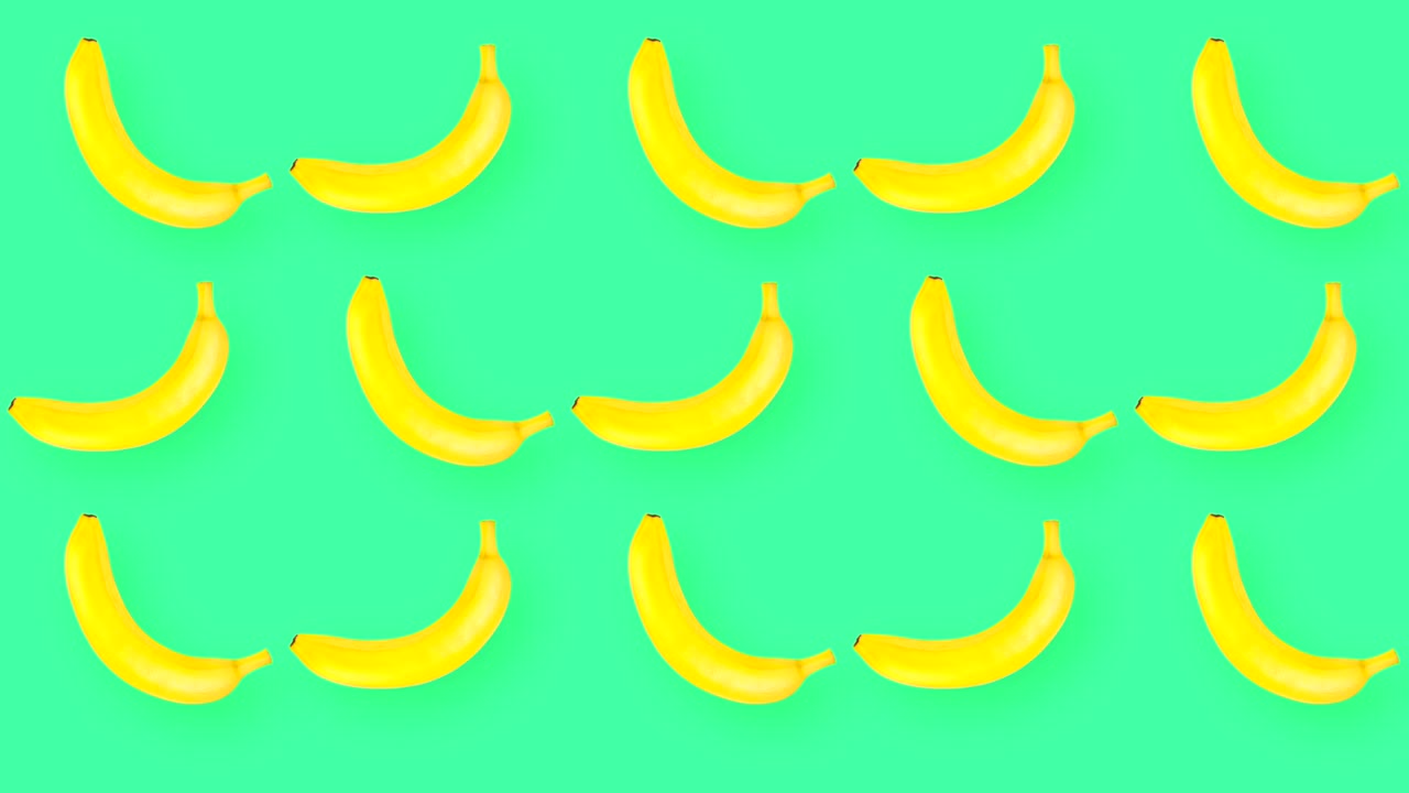 움직이고 회전하는 과일과 함께 애니메이션 영화