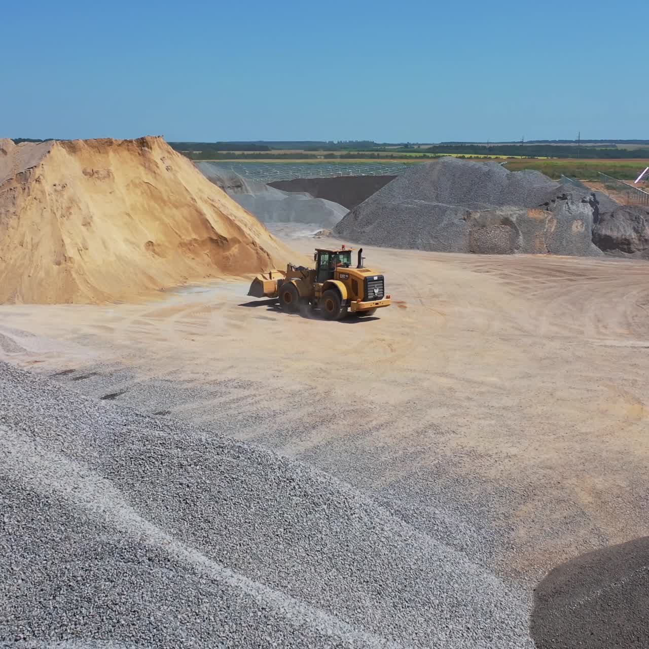 Bulldozer at construction site