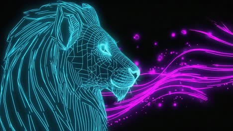 neon lion