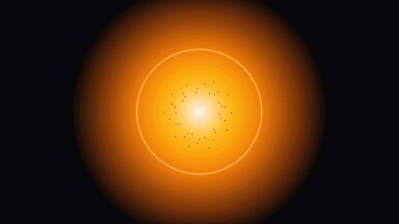 Animated Rocket Launching and Exploding in Space