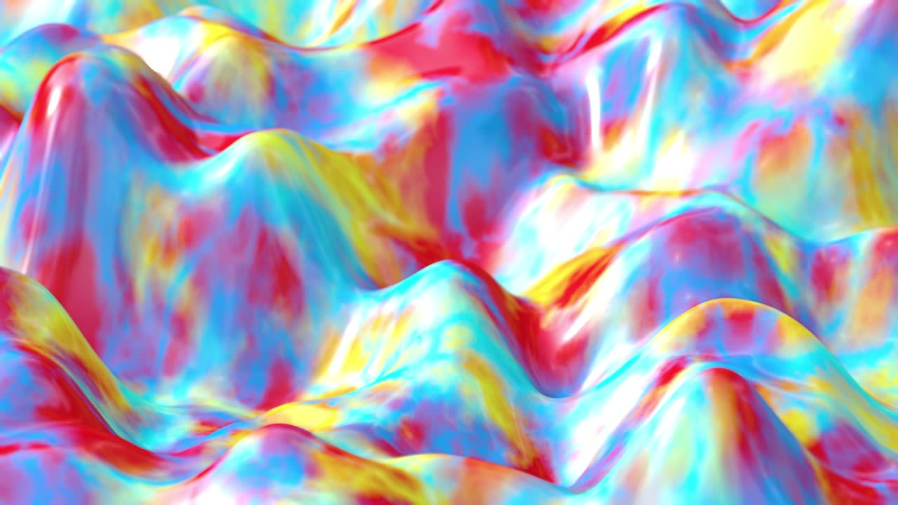 다채로운 액체 물결을 아내고