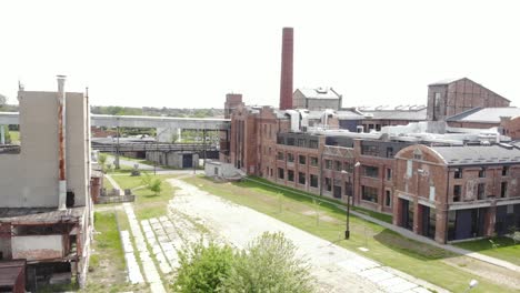 aerial view of the arche hotel żnin inside old sugar factory in poland