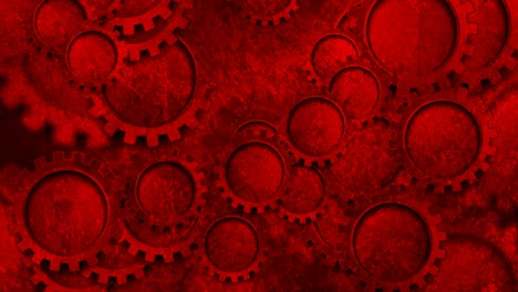 dark red tech gears abstract grunge motion background