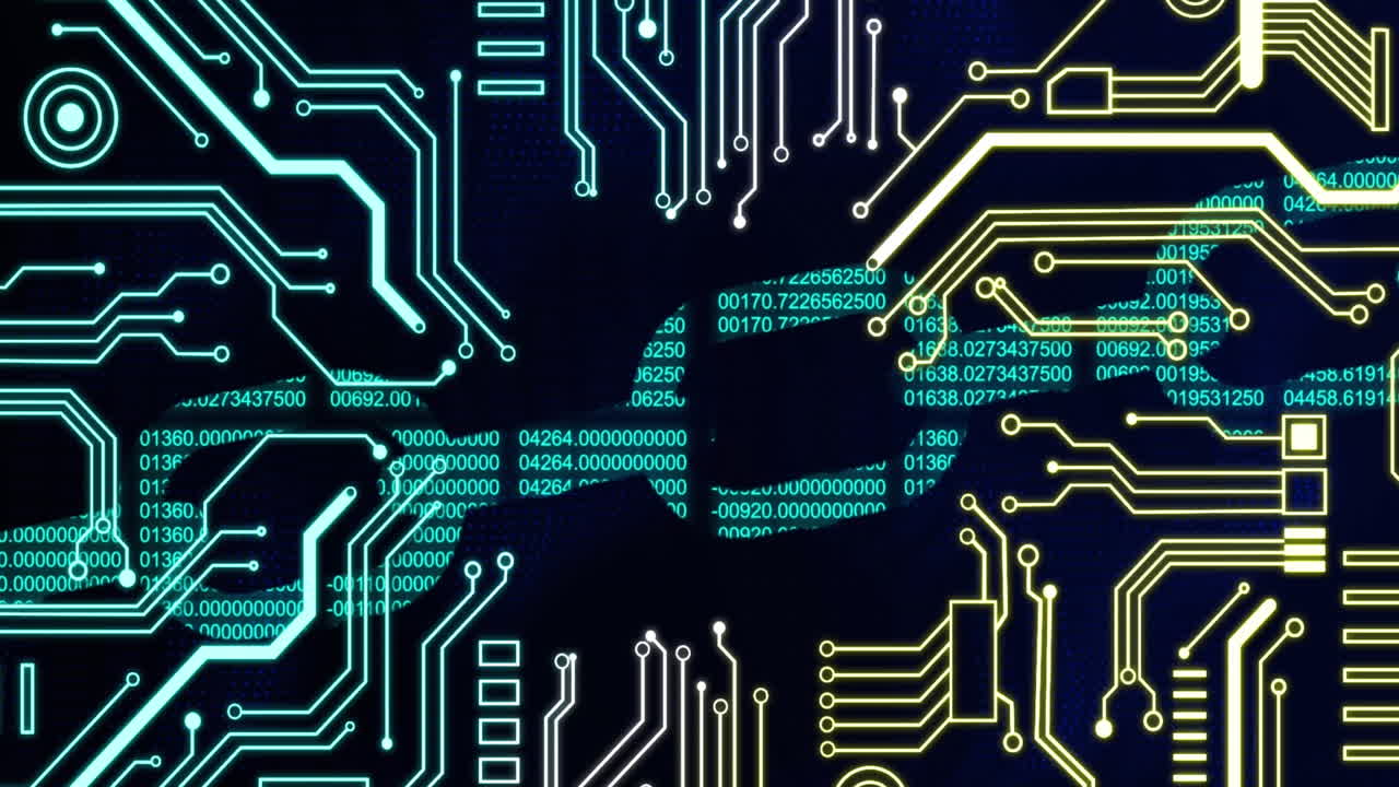 Animation of data processing over chain