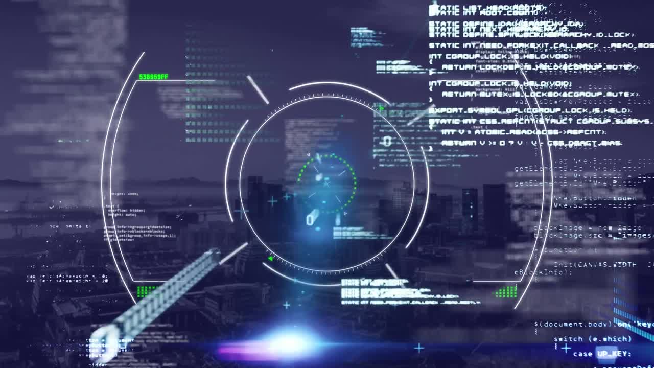 Animation of scope scanning and data processing on interface