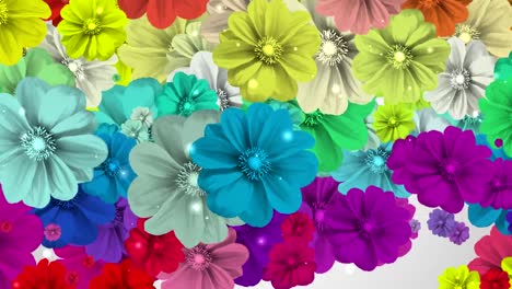 flowers abstract motion background loop