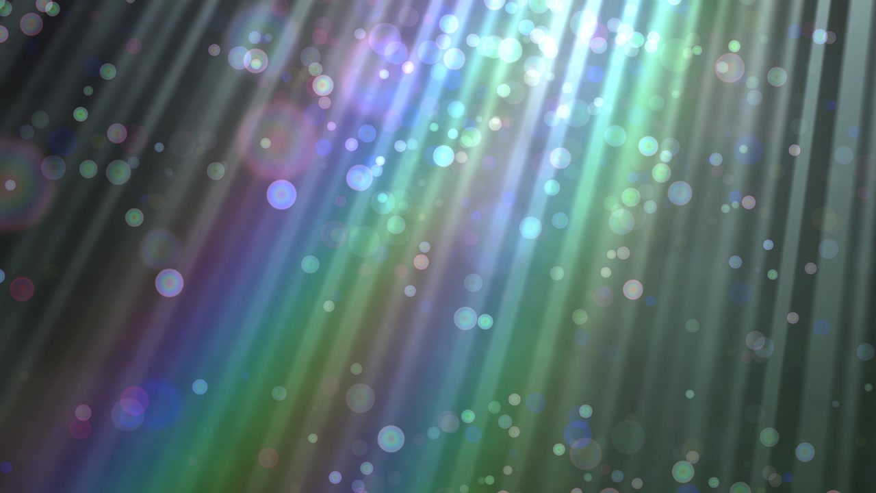 Enchanting brilliant light rays and shimmering bokeh circles, loopable magical, dreamlike atmosphere