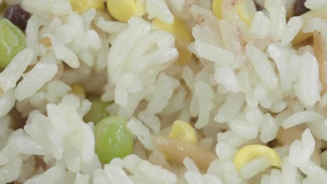 close up of mixed rice with vegetables